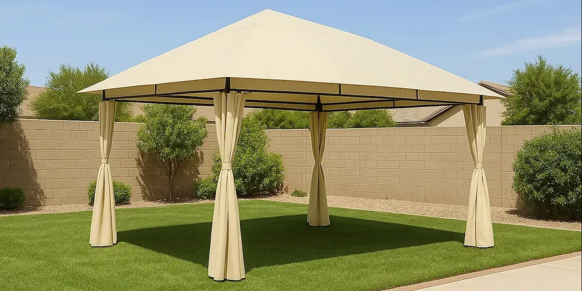 gazebo com cortinas